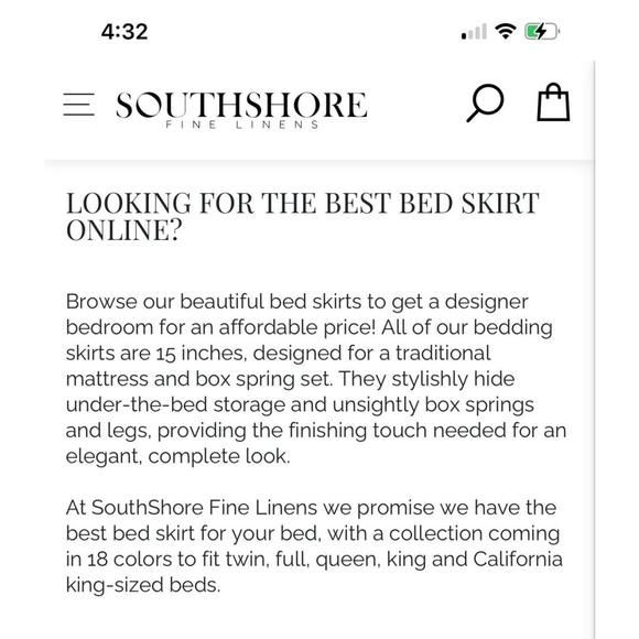 15-inch Drop Classic Pleated Twin Bedskirt Microfiber Bright White NEW - Picture 2 of 4